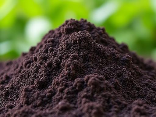 Large heap of rich screened topsoil